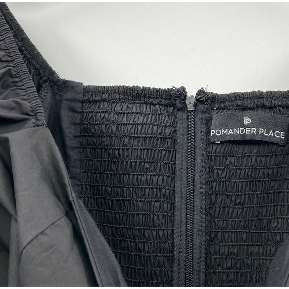 Pomander Place Tuckernuck Square Neck Chloe Mini Dress Black Puff Sleeve sz XXL - Picture 5 of 7